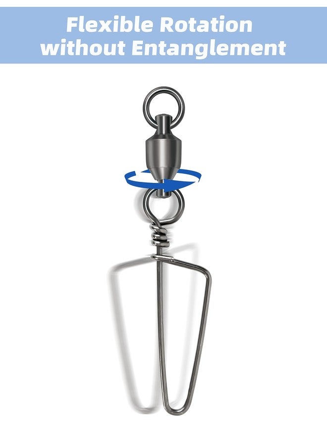 BLUEWING Ball Bearing Snap Swivels 83LB Stainless Steel/Brass High Strength Fish Tackle for Saltwater Fishing, 10pcs - Image 3